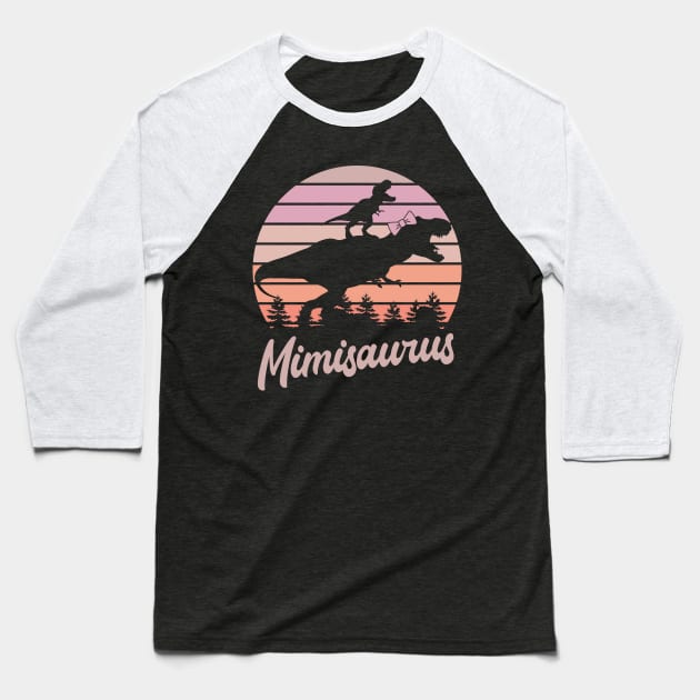 Mimisaurus T-Rex Dinosaur Baseball T-Shirt by ryanjaycruz